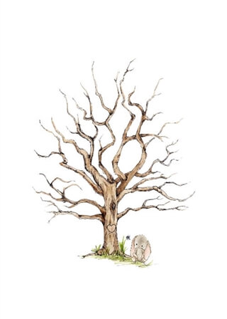 Fingeravtrycksaffisch med kanin